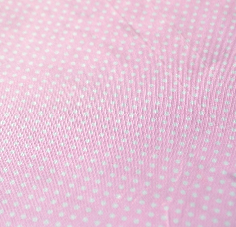 Тканина на клейовий основі горошок Baby Pink, 297х210 мм