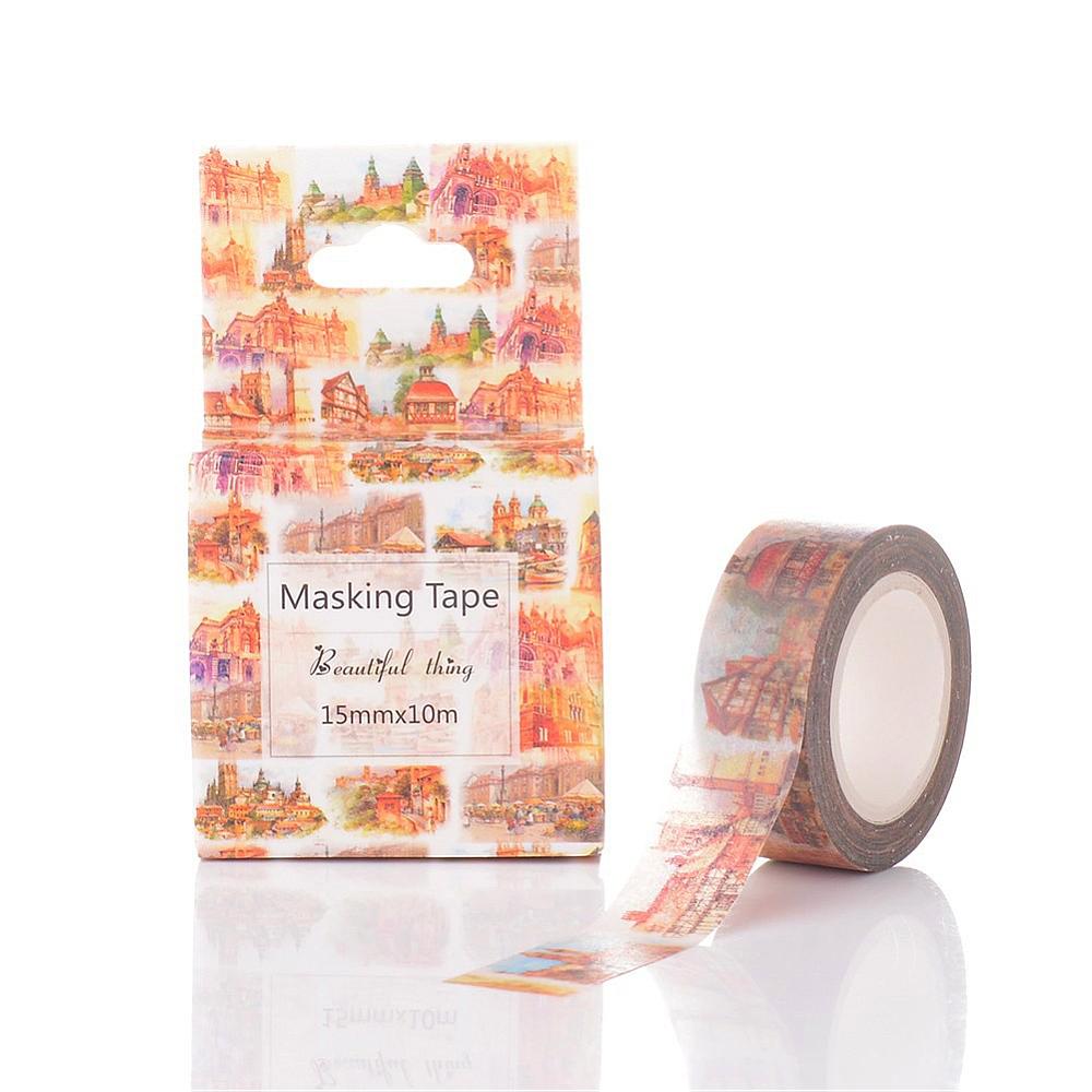 Паперовий скотч Buildings 2, 15 мм, 10 м