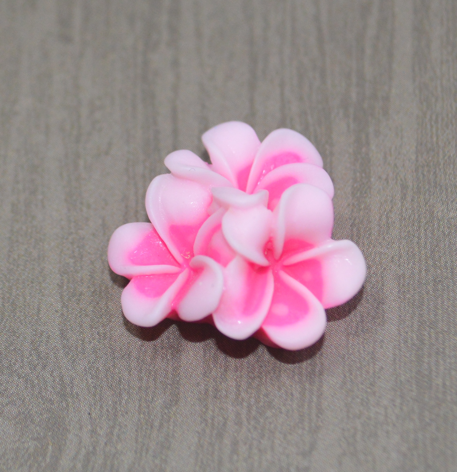 Кабошон Квітка, колір ніжно-рожевого, розмір 21 мм, 1 шт