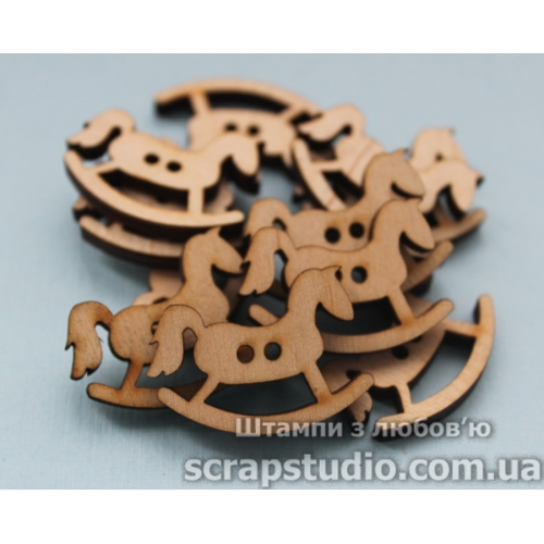 Пуговка Лошадка 28*20 мм от ScrapStudio