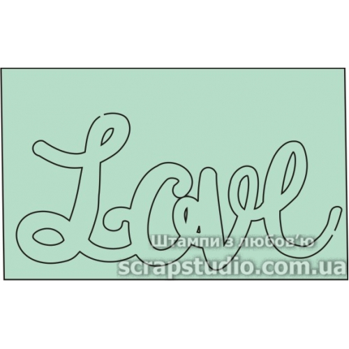 Чіпборд Love 49 * 30 мм від ScrapStudio