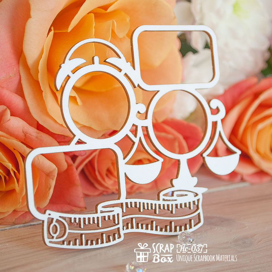 Чіпборд Метрика проста, 93х82мм, ScrapBox