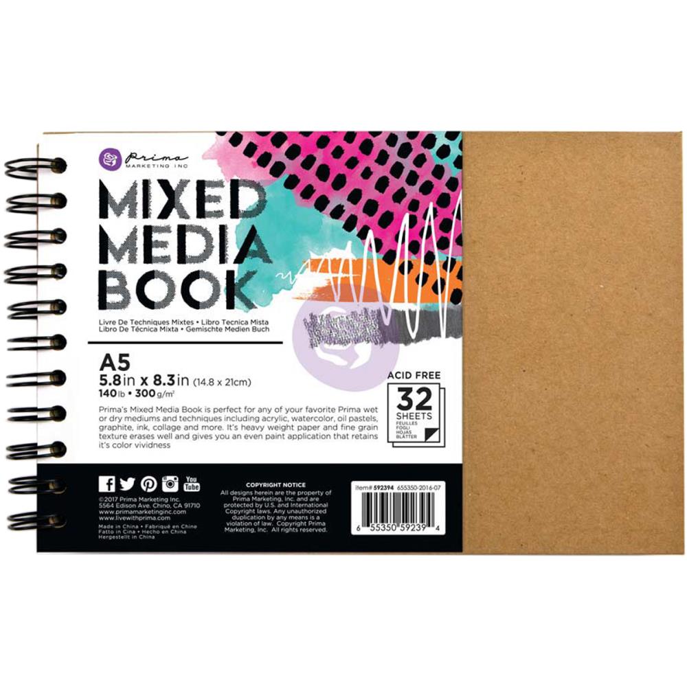 Скетчбук - крафт блокнот Mixed Media A5 від Prima Marketing