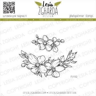 Акриловый штамп Цветение вишни, 2 шт, Lesia Zgharda