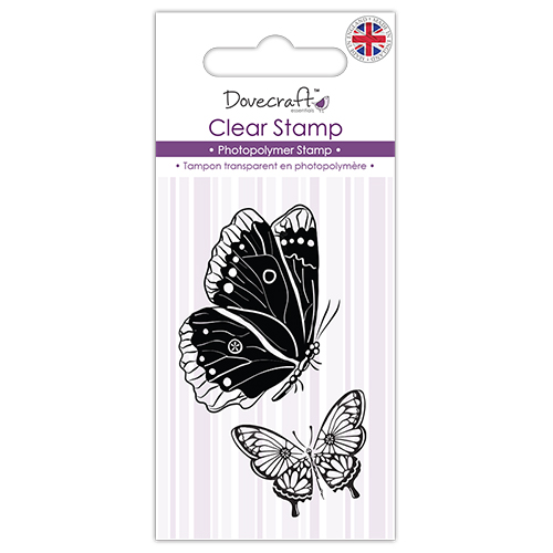 Акриловий штамп Butterflies, 6 * 12 см, Dovecraft