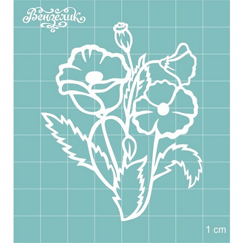 Чіпборд Маки, 59 * 73 мм від Вензелік