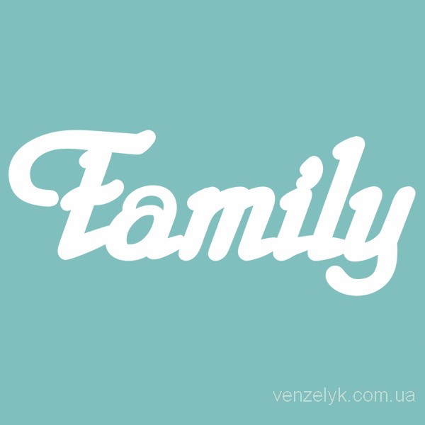 Чіпборд "FAMILY 02", 35 * 85 мм від Вензелік