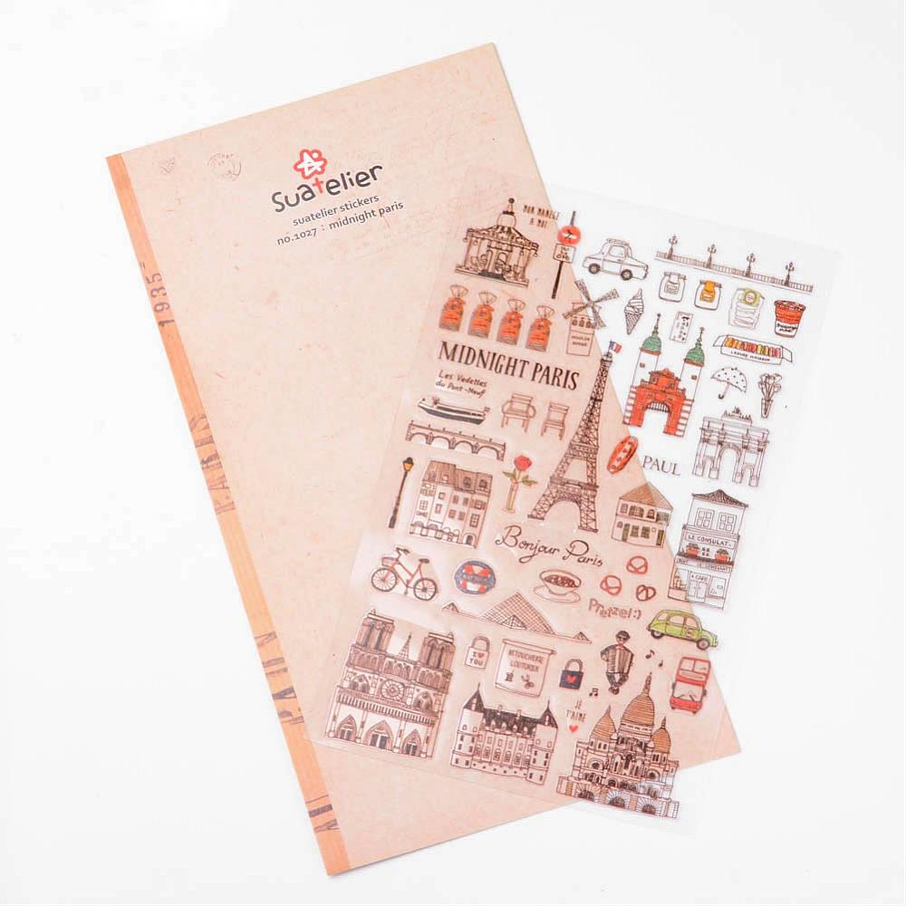 Набор наклеек "Bonjour Paris", 15*9 см, Suatelier