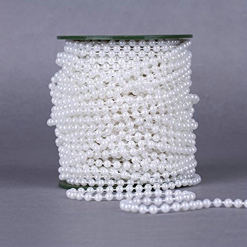 Перлове намисто, 4 мм, 90 см, колір білий