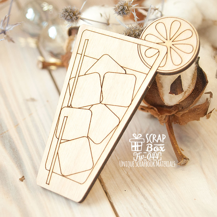 Заготовка фигурка для покраски Коктейль, 51*82 мм от ScrapBox