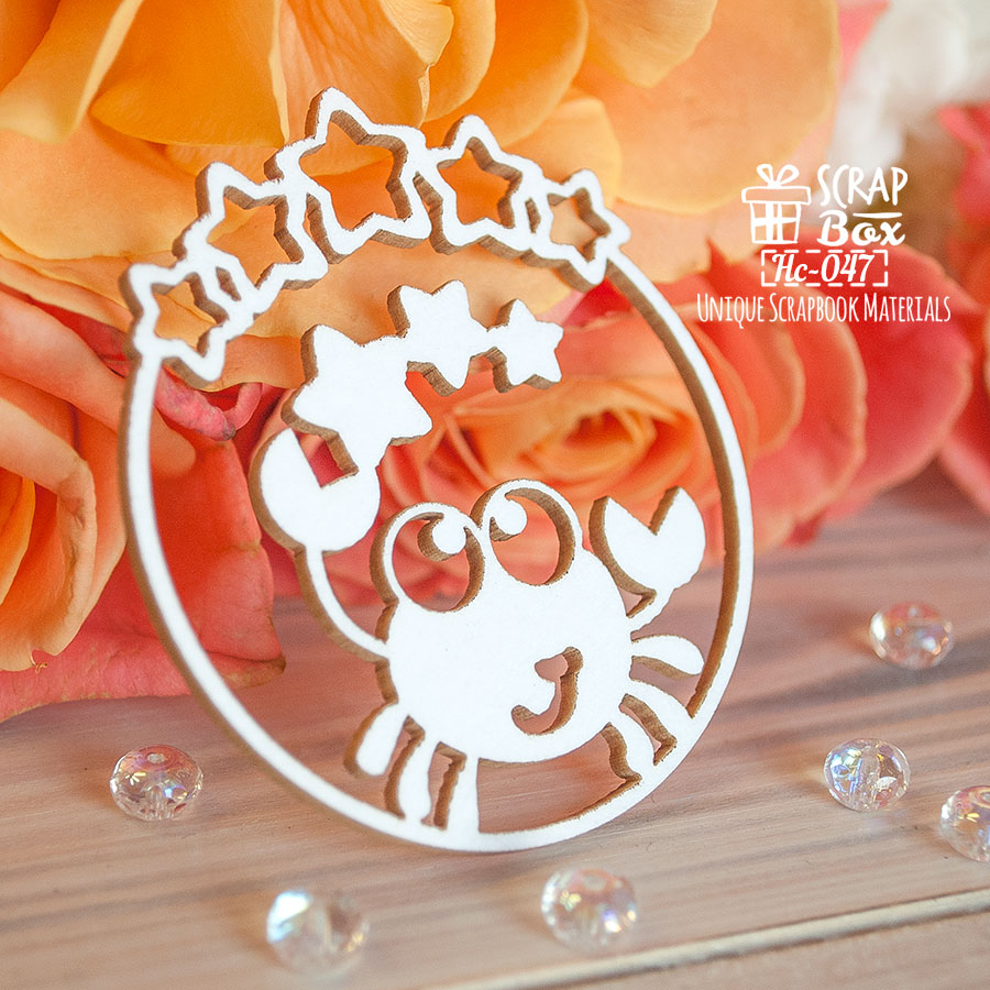 Чіпборд зодіак Рак, 54 * 60 мм від ScrapBox