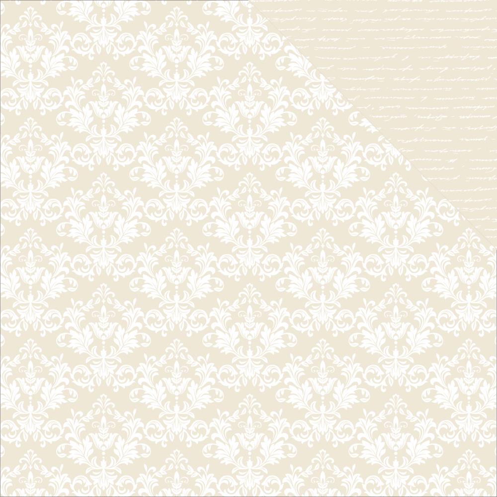 Аркуш двостороннього паперу Beige Damask, 30 * 30 см від Kaisercraft