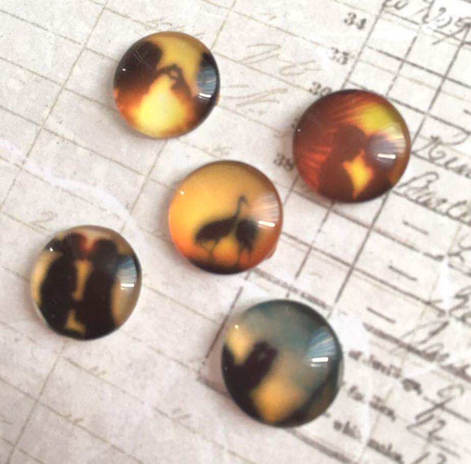 Набор кабошонов Любовь, 5 шт, 12 мм