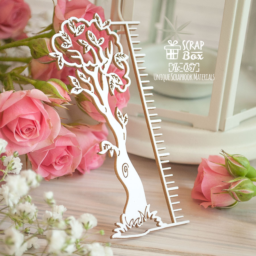 Чіпборд метрика Дерево, 52 * 100 мм від Scrapbox