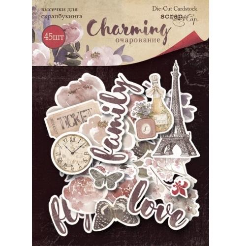 Набір висічок для скрапбукінгу, Charming Чарівність, 45шт, Scrapmir