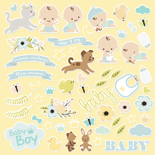 Набір вирубування для скрапбукінгу Smile Baby 58 шт від Scrapmir