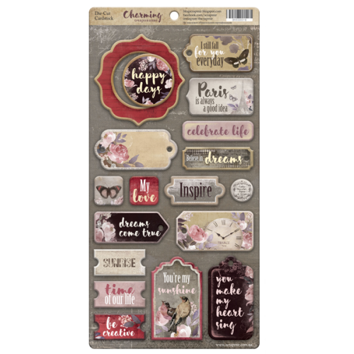 Чіпборд для скрапбукінгу Charming ENG 18 шт від Scrapmir