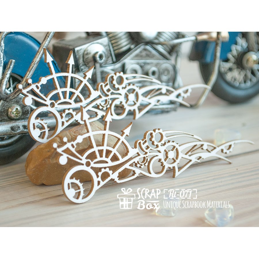 Чипборд бордюры Стимпанк, 103,3*43,2 мм от Scrapbox