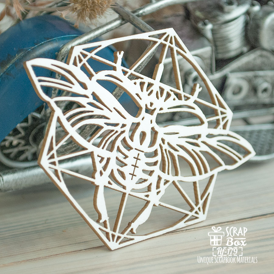 Чіпборд Жук на мандале, 83,5 * 67,5 мм від Scrapbox