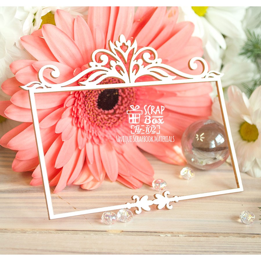 Чипборд Барокко рамка средняя, 103*82 мм от Scrapbox