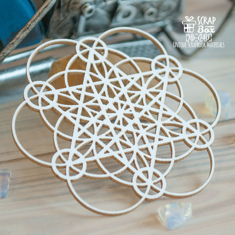 Чіпборд мандала з колами, 69,4 * 75,2 мм від Scrapbox