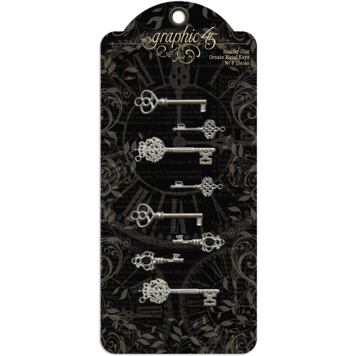 Набор металлических ключиков Shabby Chic Ornate 8 шт. от Graphic 45