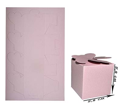 Заготовка коробочка из дизайнерского картона, цвет розовый, 27*17 см от Hobby&You