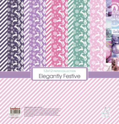 Набор бумаги Зимние Контрасты (10+2 листа), 30*30 см от ScrapBerry's