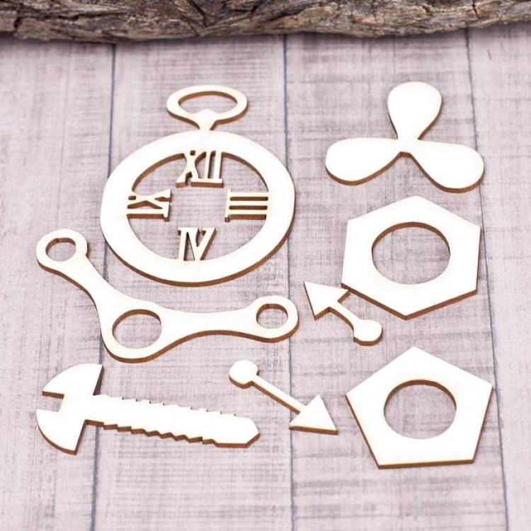 Чипборд набор Часовщик 118*78мм vl1351  Valeo