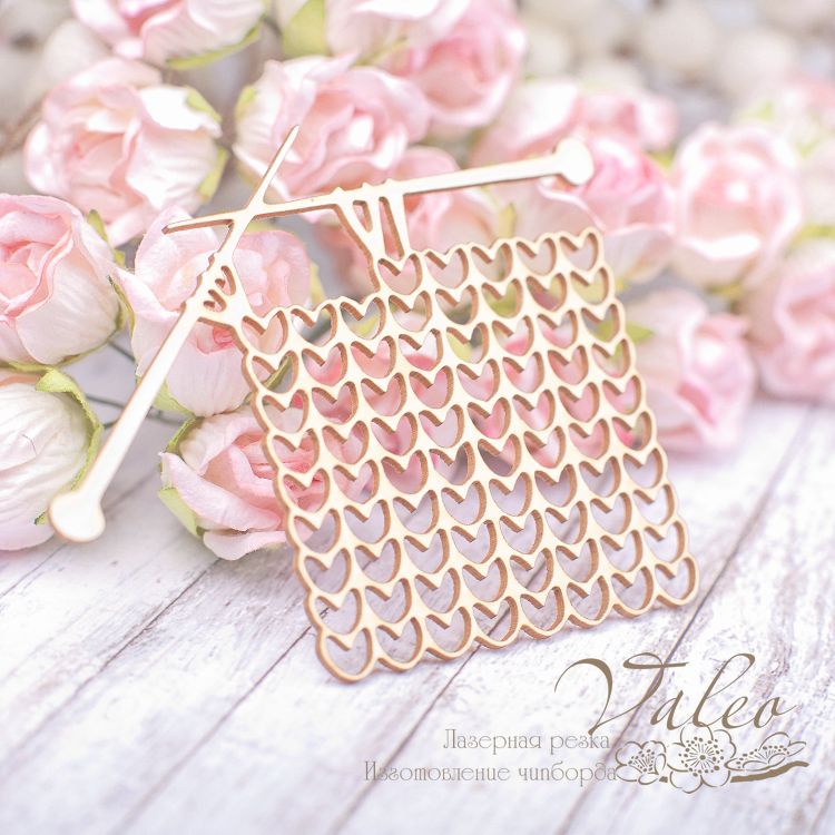 Чипборд Вязание 82*71мм vl1952  Valeo