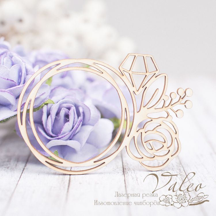 Чіпборд Квіткова рамка 65 * 43мм vl2213 Valeo