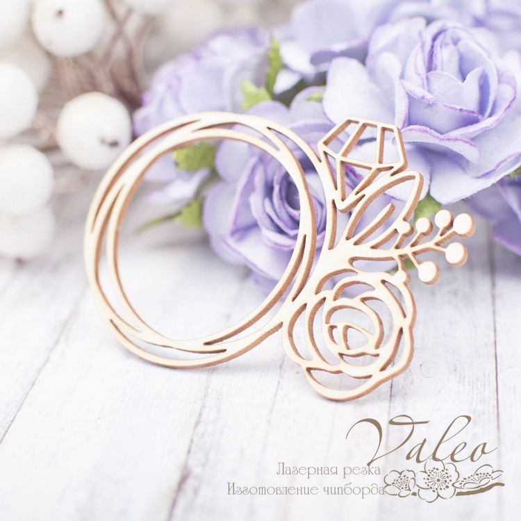 Чіпборд Квіткова рамка 65 * 43мм vl2213 Valeo