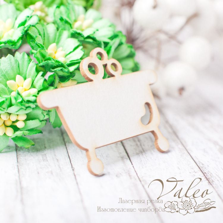 Чипборд Ванночка 48*37мм vl2382  Valeo