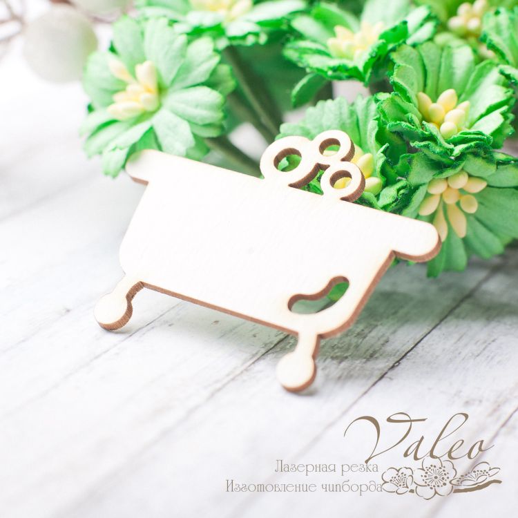 Чипборд Ванночка 48*37мм vl2382  Valeo