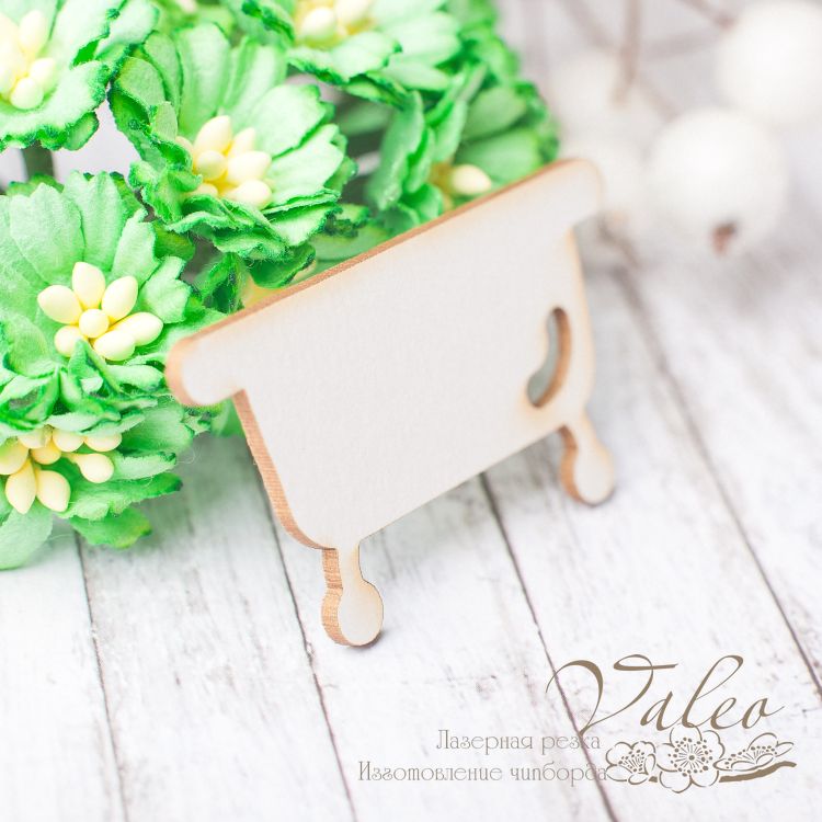 Чипборд Ванночка 48*27мм VL2406  Valeo