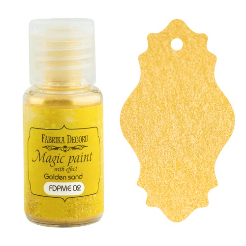 Суха фарба Magic paint with effect колір Золотий пісок, 15мл Фабрика Декору