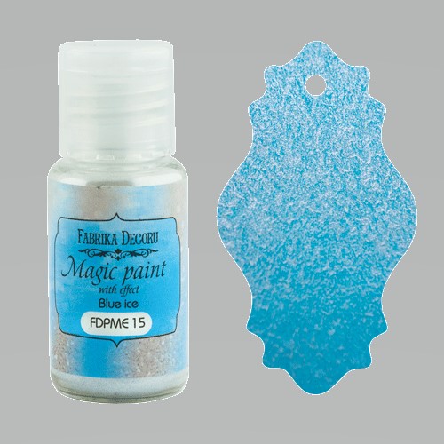 Суха фарба Magic paint with effect колір Блакитний лід, 15мл Фабрика Декору