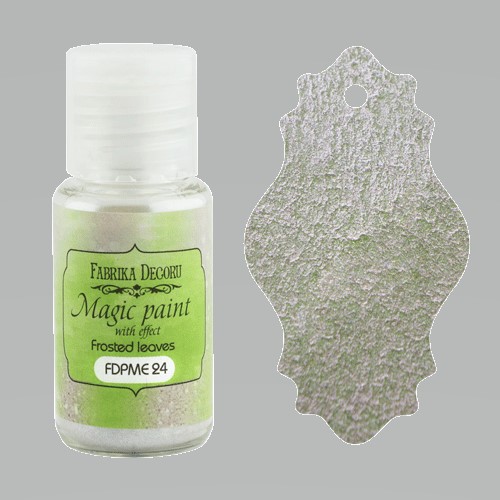 Суха фарба Magic paint with effect колір Іній на листі, 15мл Фабрика Декору