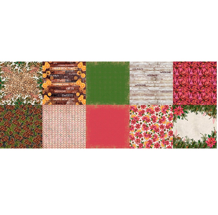 Набор скрапбумаги "Botany winter", 10 л, 20*20 см от Фабрика Декора