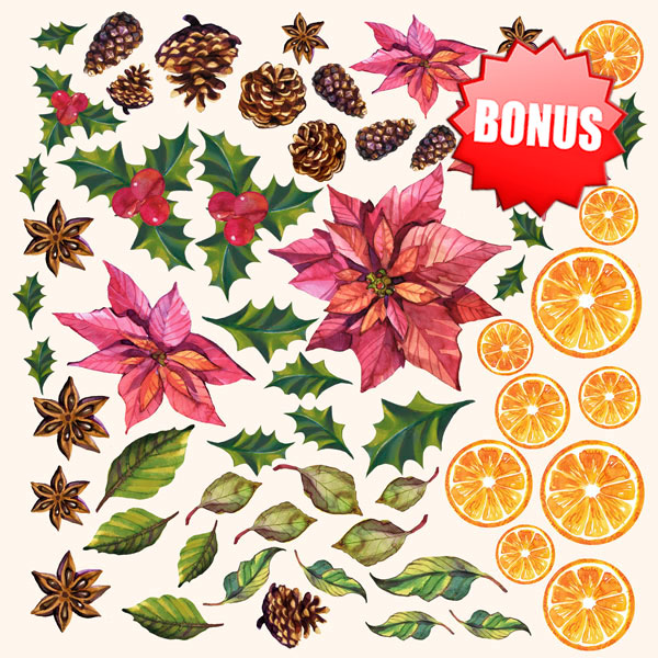 Набор скрапбумаги "Botany winter", 10 л, 20*20 см от Фабрика Декора