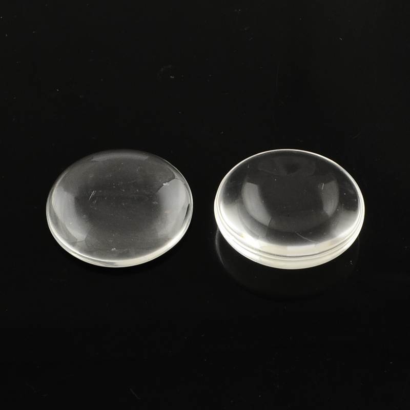 Прозрачный стеклянный кабошон ок. 12 мм, толщина 4 мм