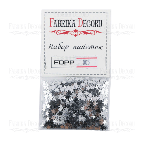 Набір паєток - 005 зірочки 5 мм Фабрика Декору