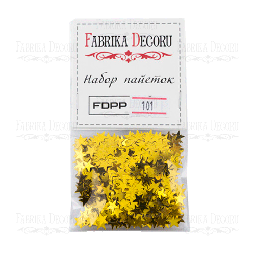 Набір паєток - 101 зірочки 7 мм Фабрика Декору