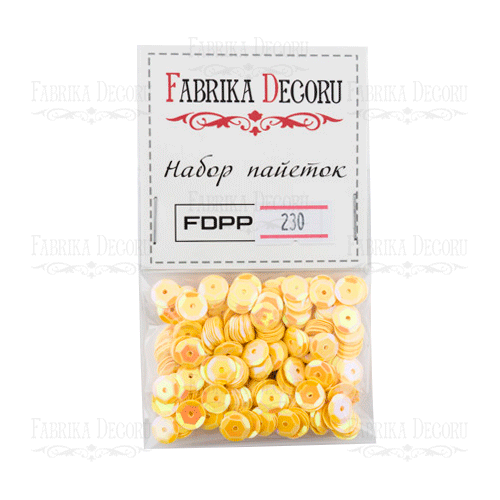 Набір паєток - 230 кружечки 8 мм Фабрика Декору