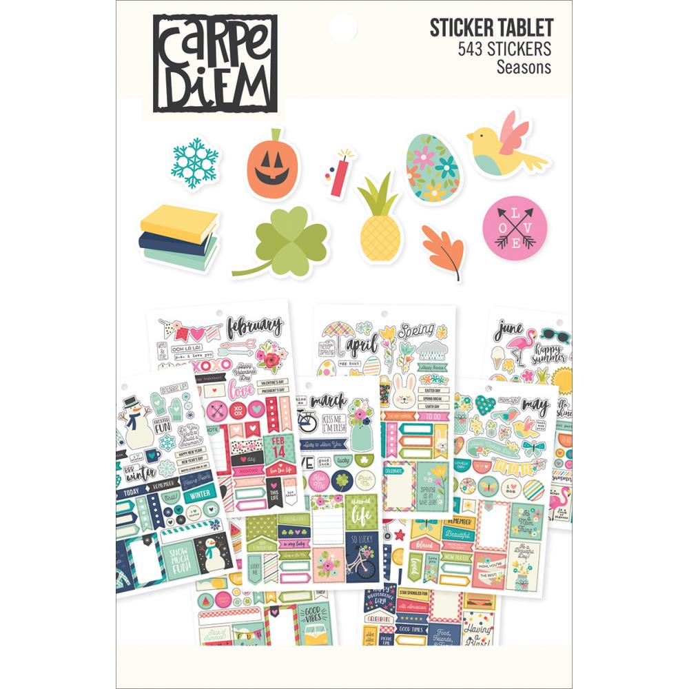 Набор наклеек Planner Essentials 13х20 см 12 листов Carpe Diem Simple Stories
