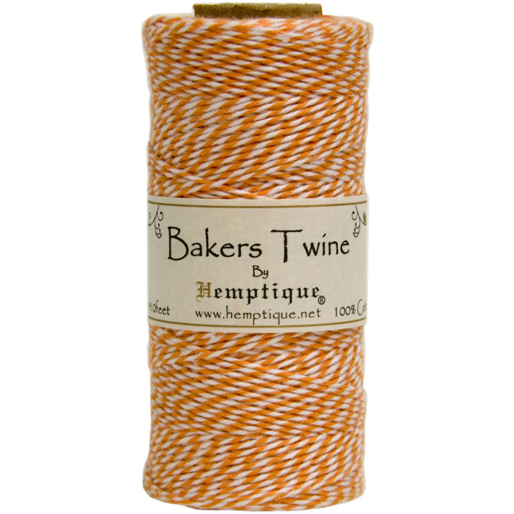 Двухслойный хлопковый шнур Baker's Twine, 1 м, оранжевый, Hemptique