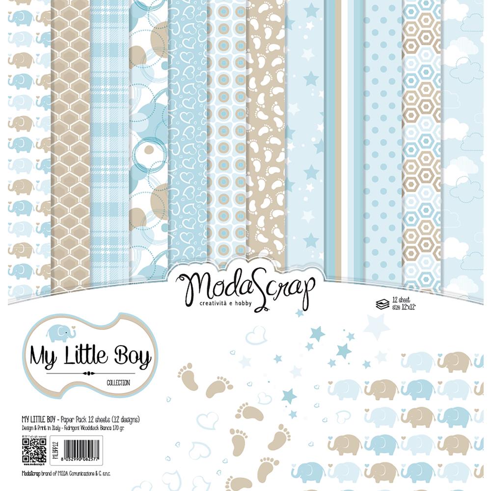 Набор бумаги для скрапбукинга My Little Boy 30х30 12 листов ModaScrap