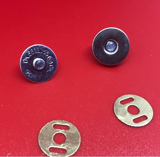Кнопка магніт для альбому 14 мм, 1 набір, колір нікель