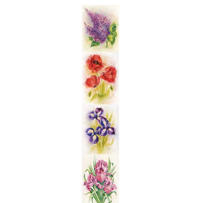 Полоса с карточками "Цветы 1", 5*30 см от Фабрика Декора