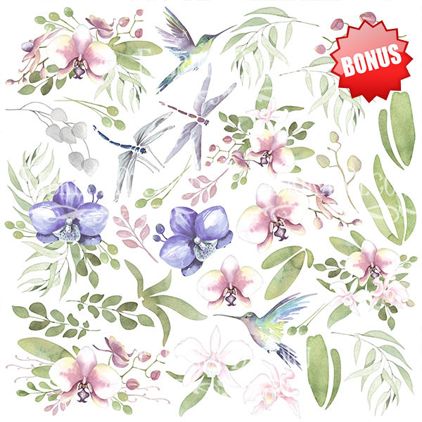 Набор скрапбумаги "Wild Orchid", 30,5x30,5 см от Фабрика Декору